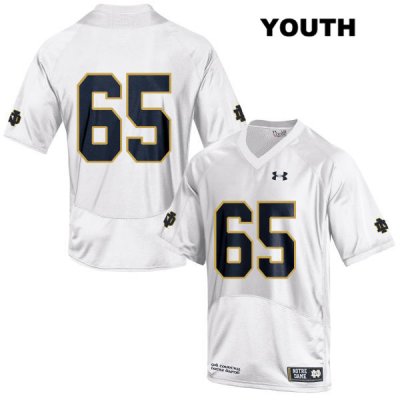Notre Dame Fighting Irish Youth Michael Vinson #65 White Under Armour No Name Authentic Stitched College NCAA Football Jersey TCV2399NI